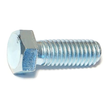 Midwest Fastener Grade 2, 3/8"-16 Hex Head Cap Screw, Zinc Plated Steel, 1 in L, 100 PK 00053